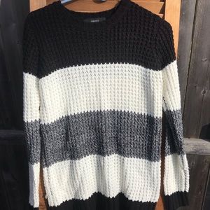 Waffle knit sweater